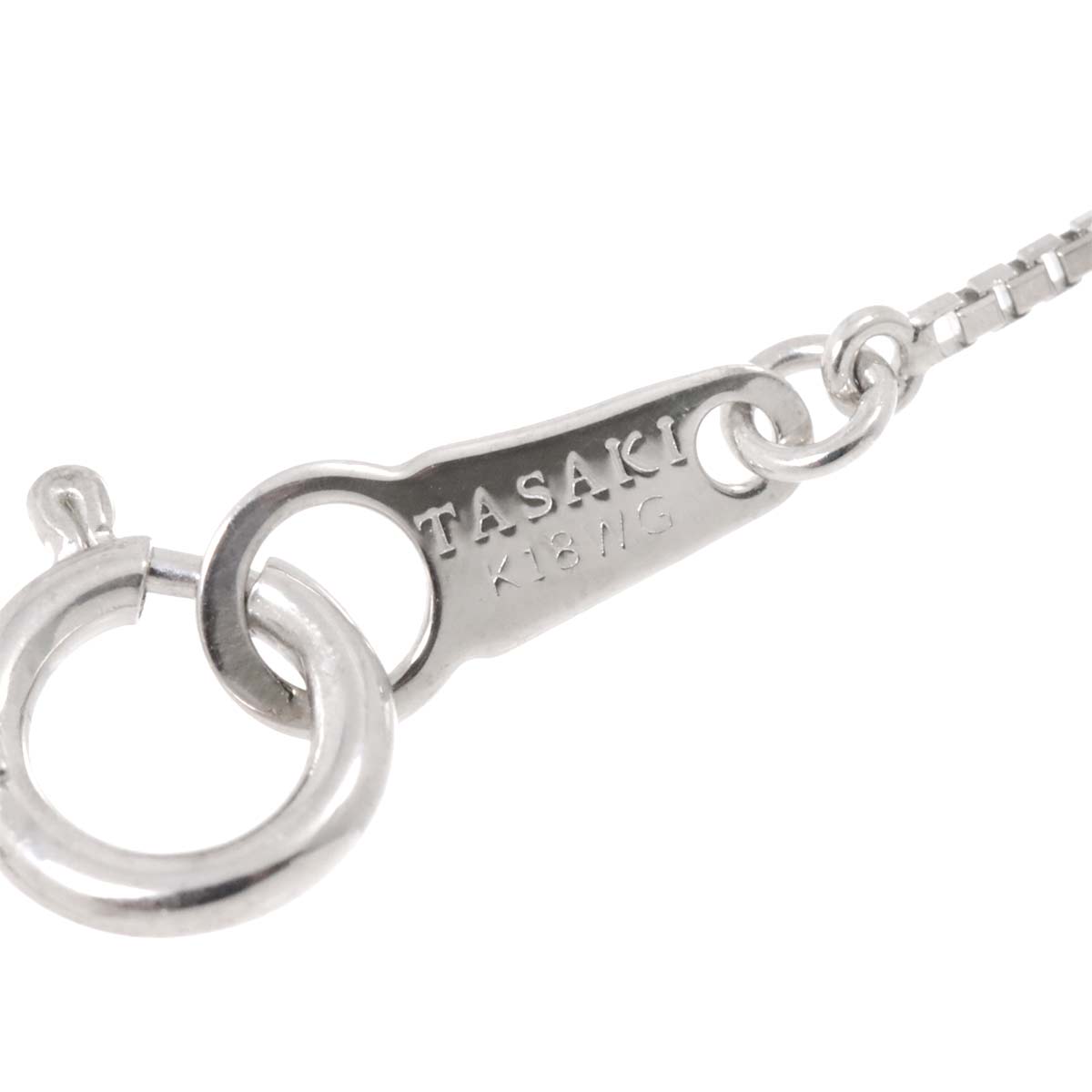 Sapphire Diamond 0.74ct Necklace 18K White Gold 750