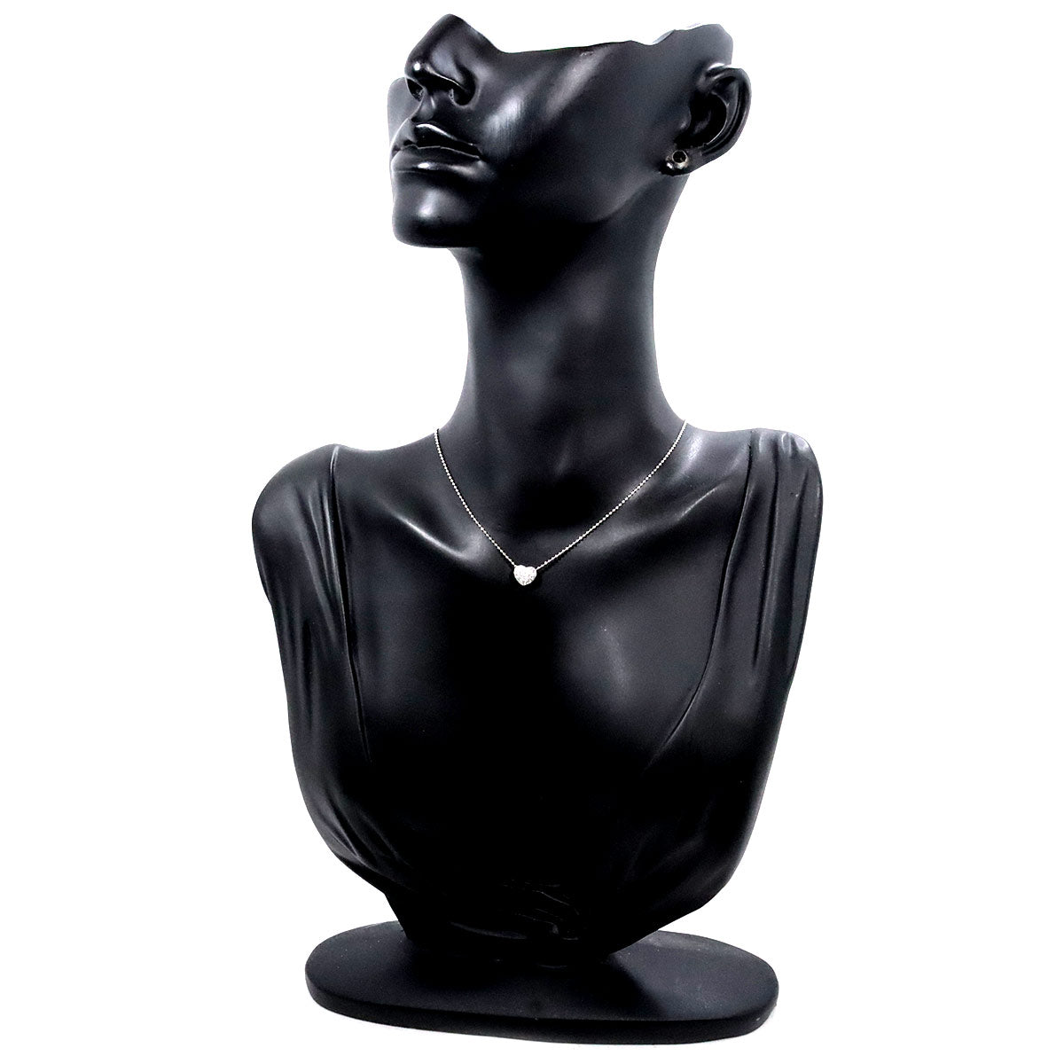 Heart Motif Diamond 0.15ct Necklace 18K White Gold 750