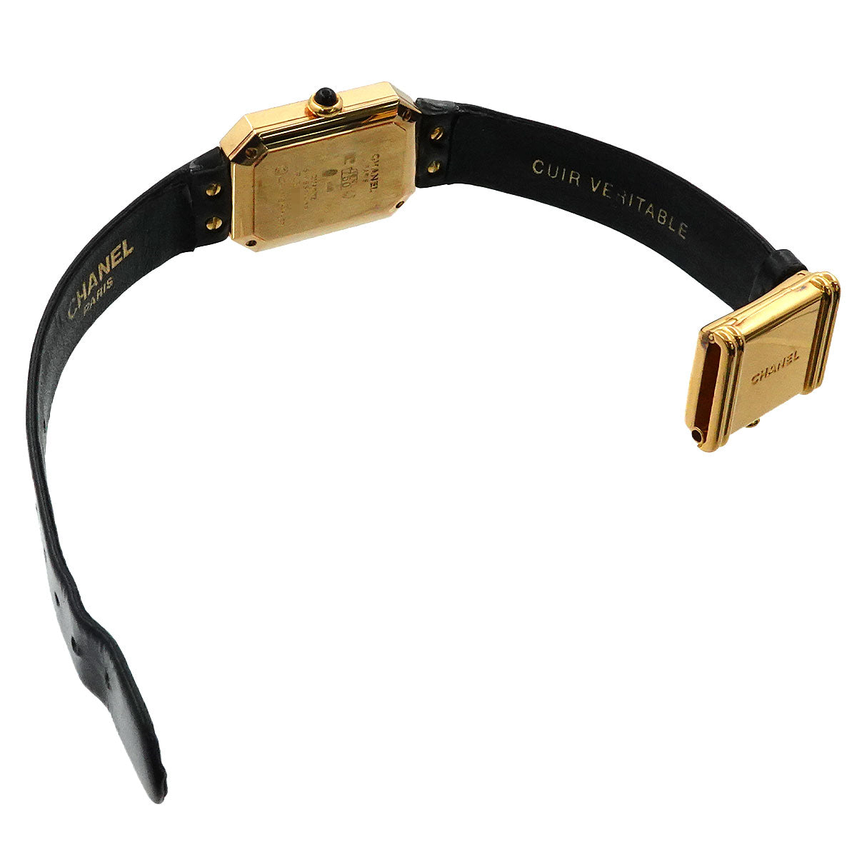 Premiere H0090 K18YG Quartz Black Dial Ladies Watch