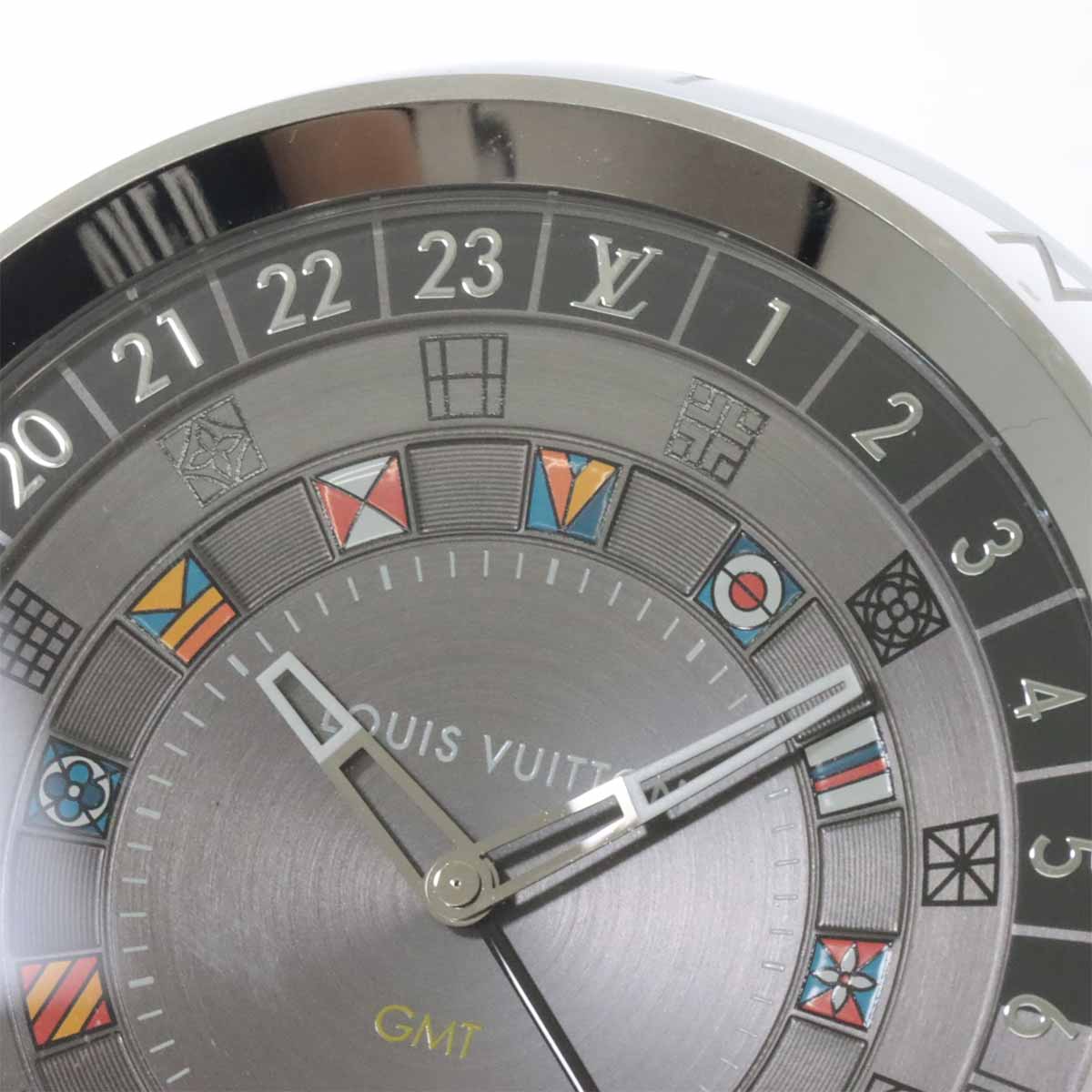 Tambour Table Clock GMT Quartz Mens