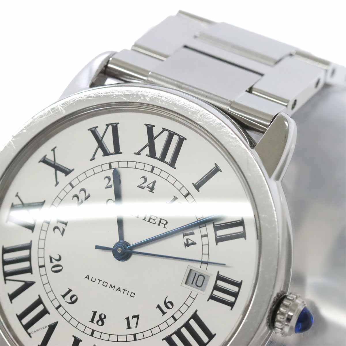 Ronde Solo de Cartier W6701011 Date Automatic Silver Dial Men