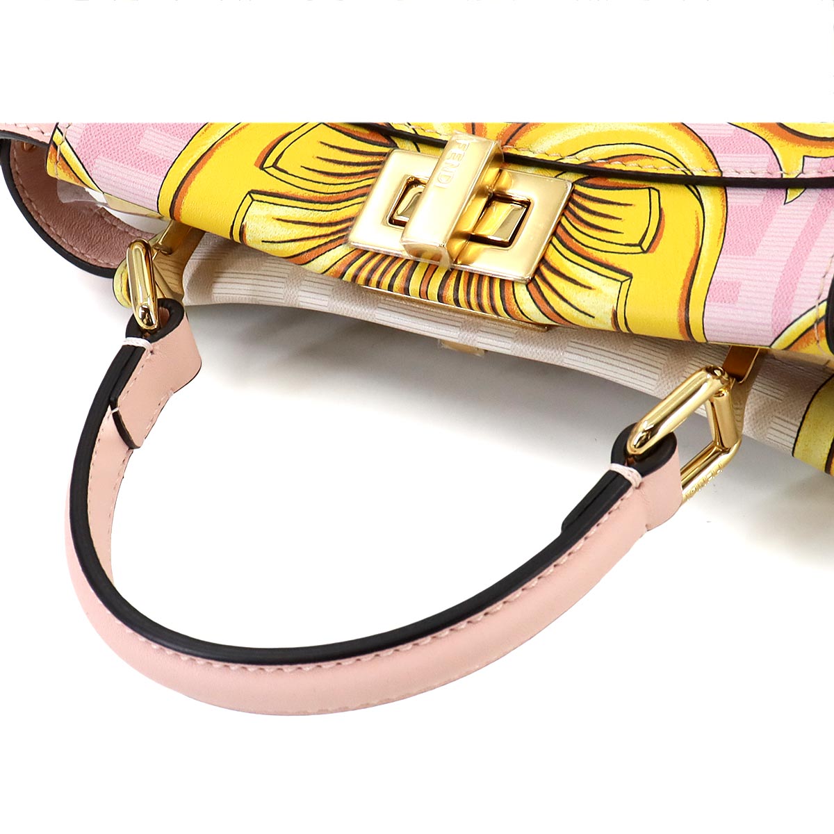 Fendace Peekaboo Hand Shoulder Bag Leather Pink 8BN244 90253953