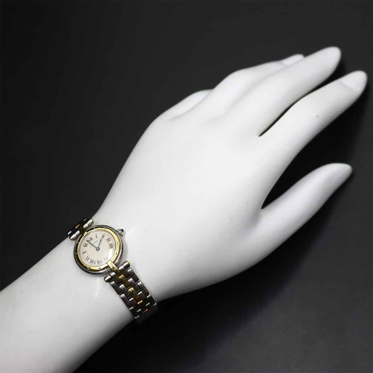 Panthere Vendome One Row SM K18YG Quartz Cream Dial Ladies