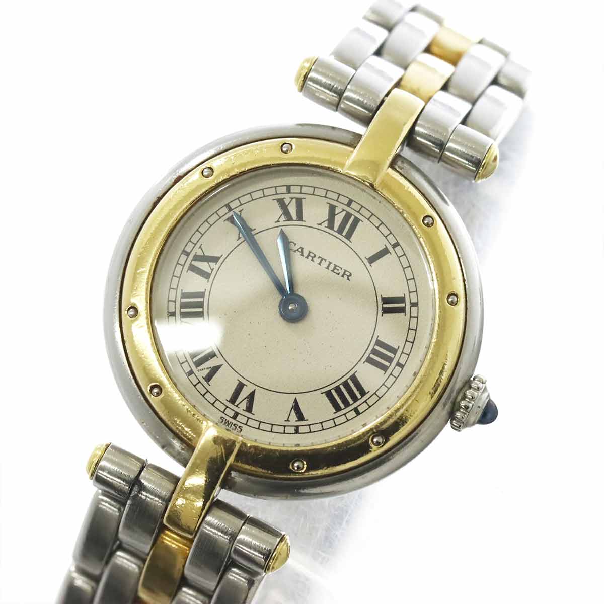 Panthere Vendome One Row SM K18YG Quartz Cream Dial Ladies