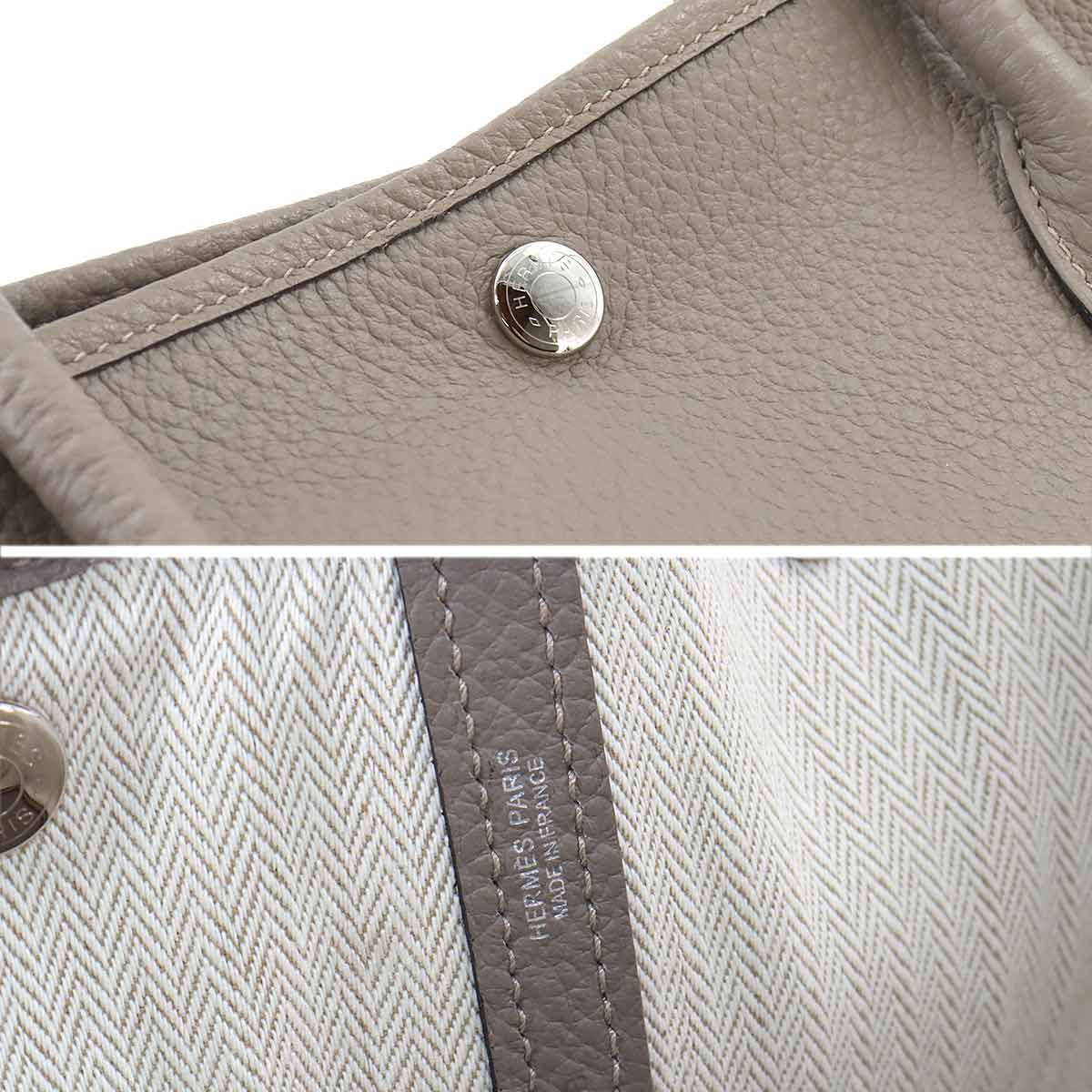 Garden Party PM Tote Bag Negonda Leather Gris Asphalt Purse