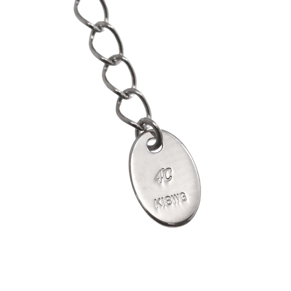 Multi Stone Necklace 18K White Gold 750