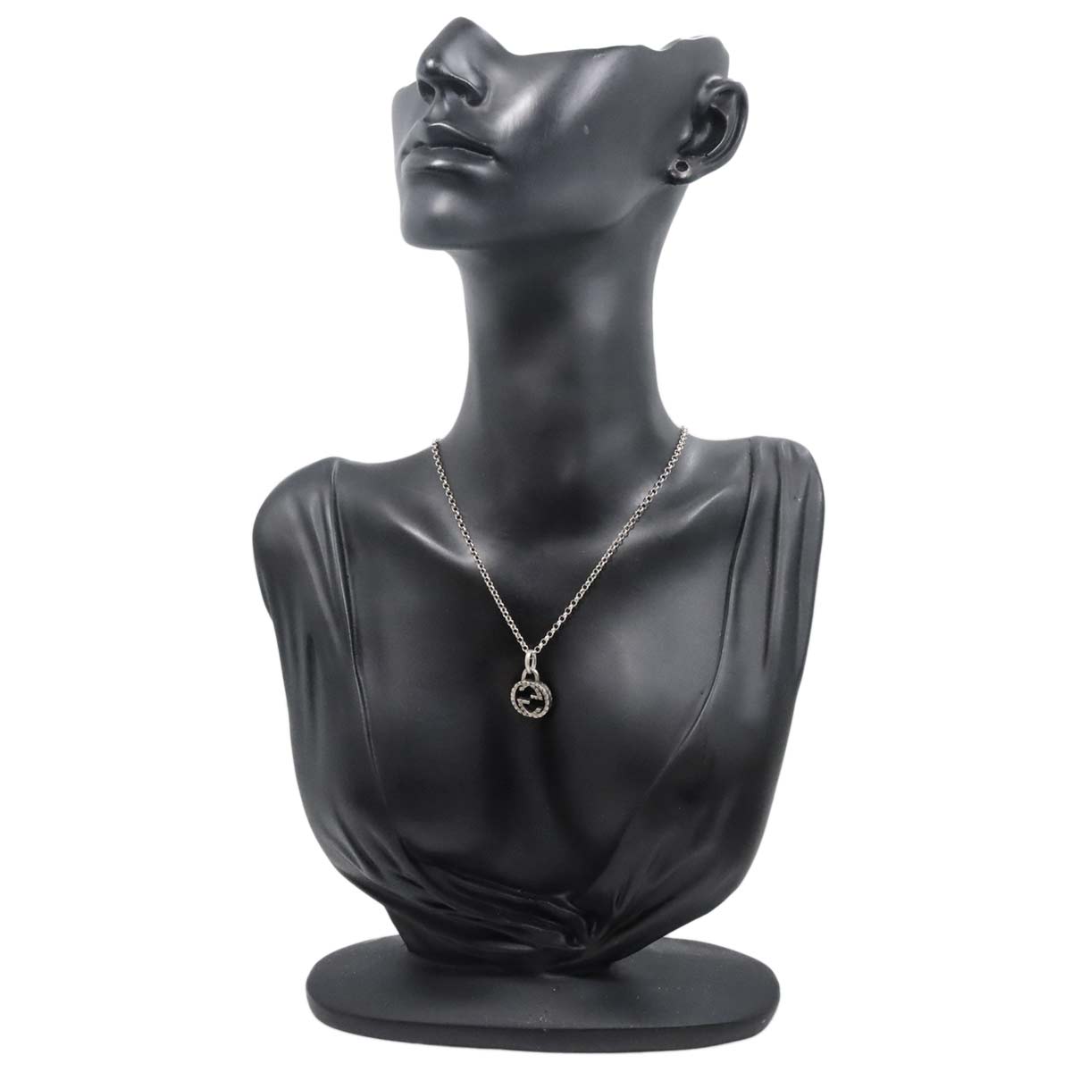 GUCCI Interlocking Necklace SV Silver 925