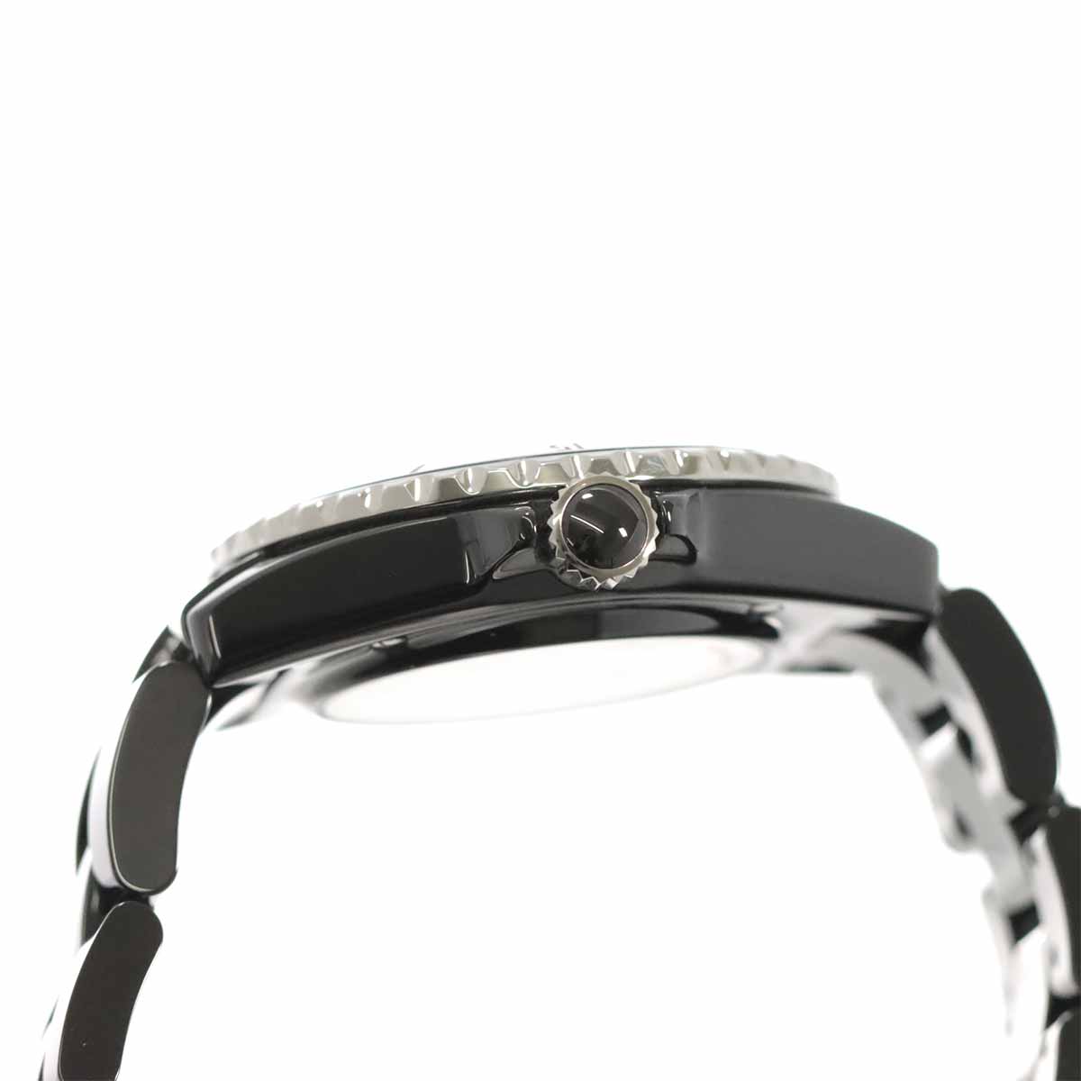 J12 H5702 38mm 12P Diamond Automatic Black Dial Mens Watch