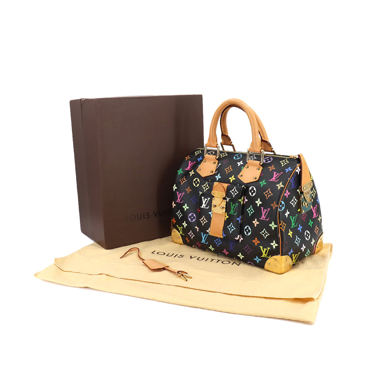 Monogram Multicolor Speedy 30 Hand Bag M92642 Noir 90256269