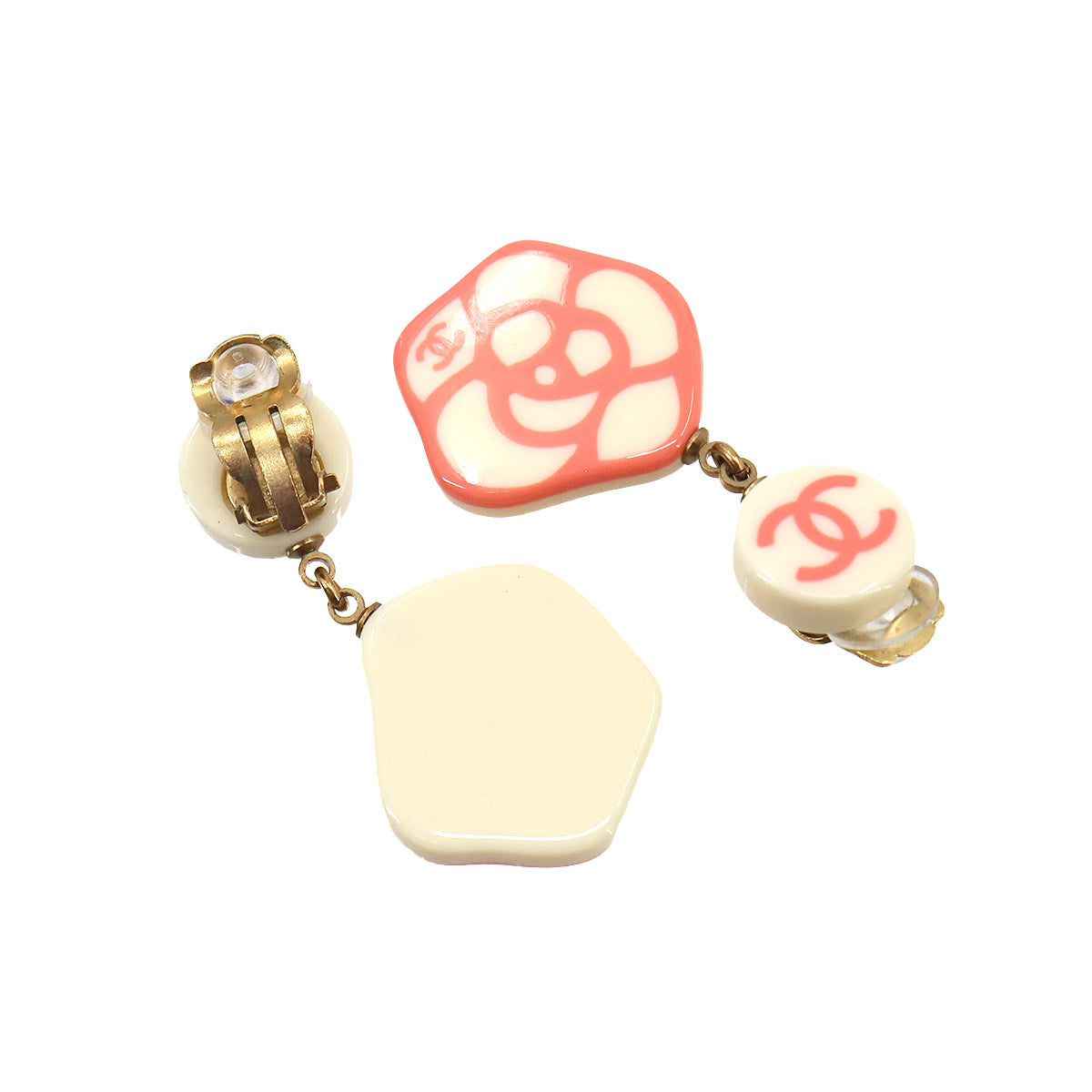 Coco Earrings Camellia White Pink 03P Accessory