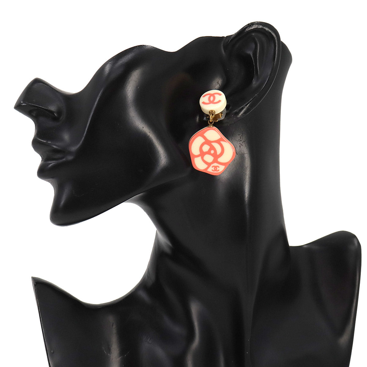 Coco Earrings Camellia White Pink 03P Accessory