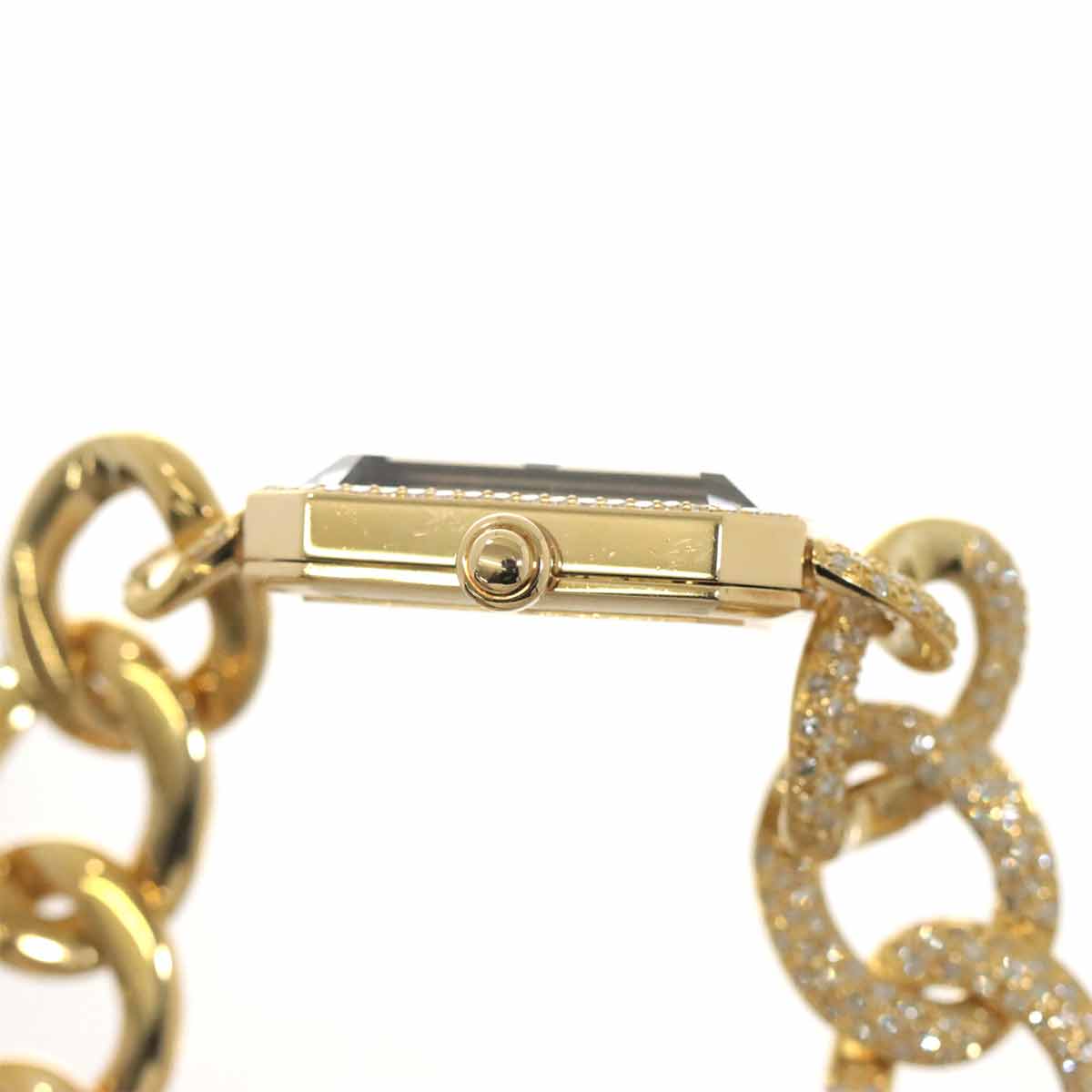 Premiere L H0114 Bezel Diamond 750 YG Quartz Black Dial Ladies