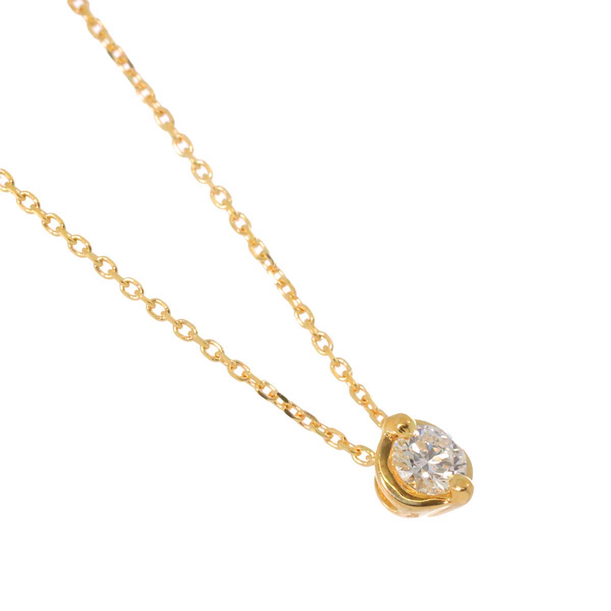 Vendome Aoyama Diamond 0.132ct Necklace 18K Yellow Gold 750