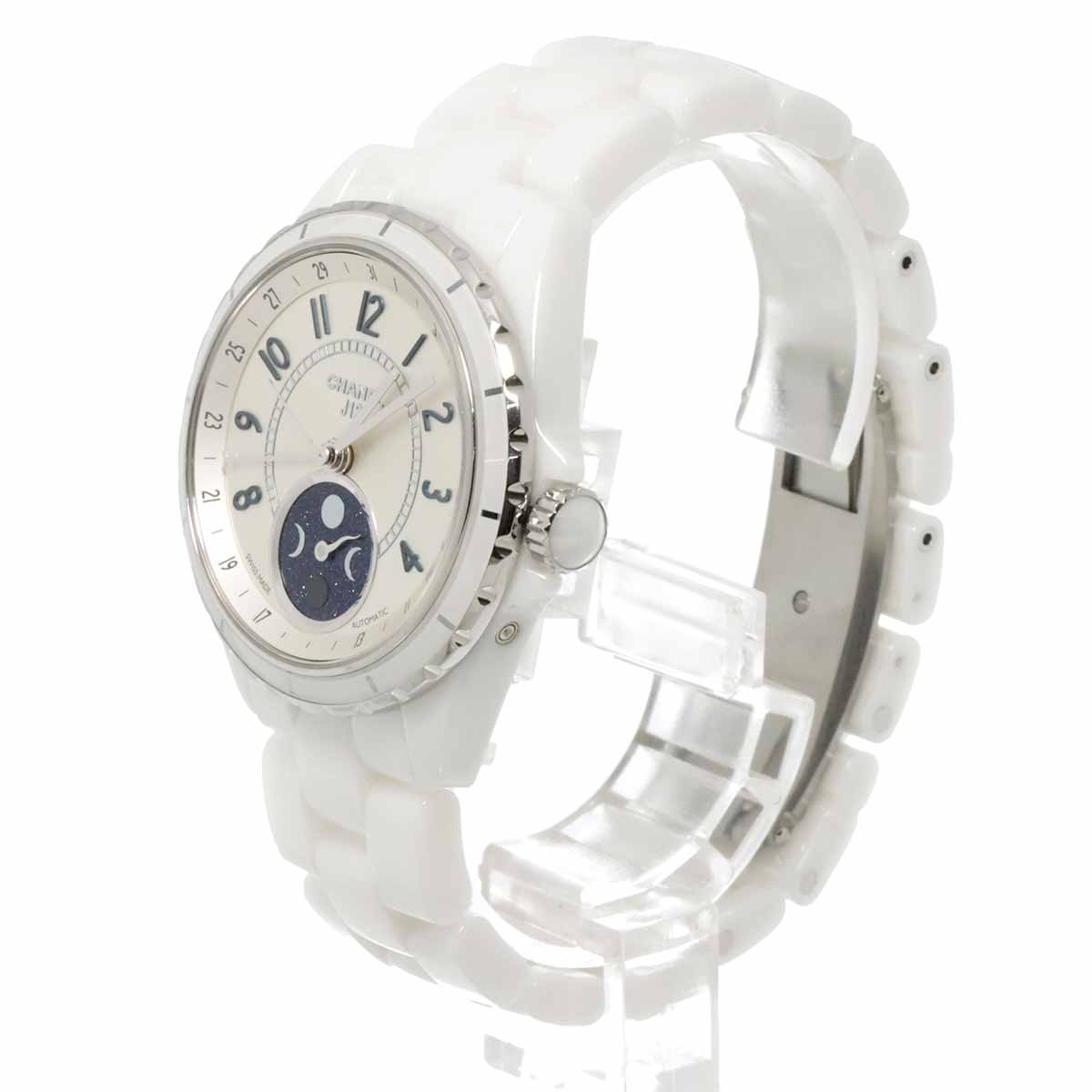 J12 Phase De Lune H3404 Moon Phase 38mm White Ceramic