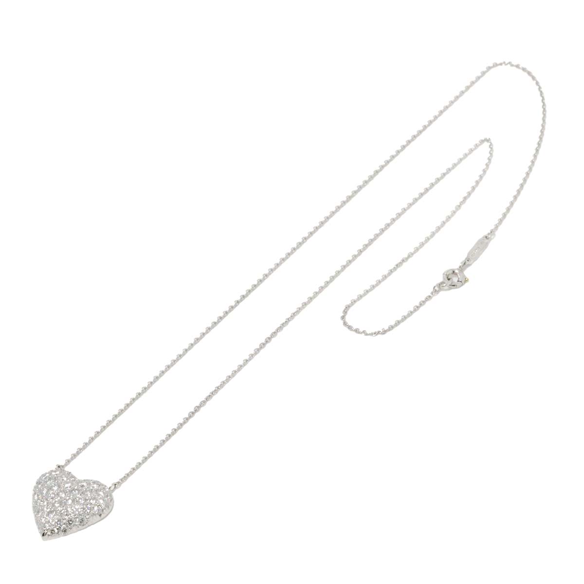 Heart Diamond Necklace Platinum