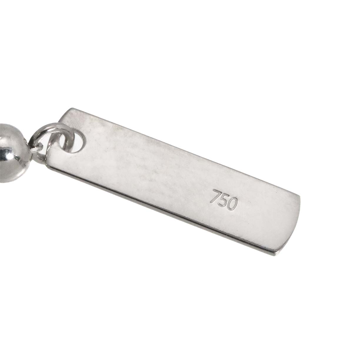 Tourmaline 1.78ct Diamond 0.16ct Necklace 18K White Gold 750