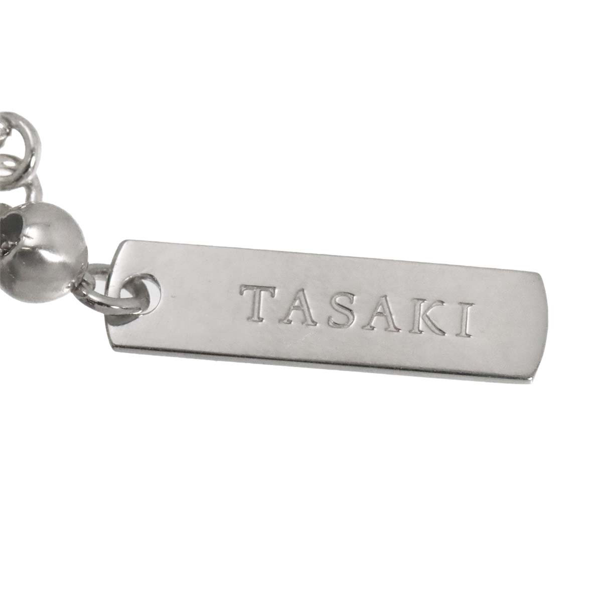 Tourmaline 1.78ct Diamond 0.16ct Necklace 18K White Gold 750