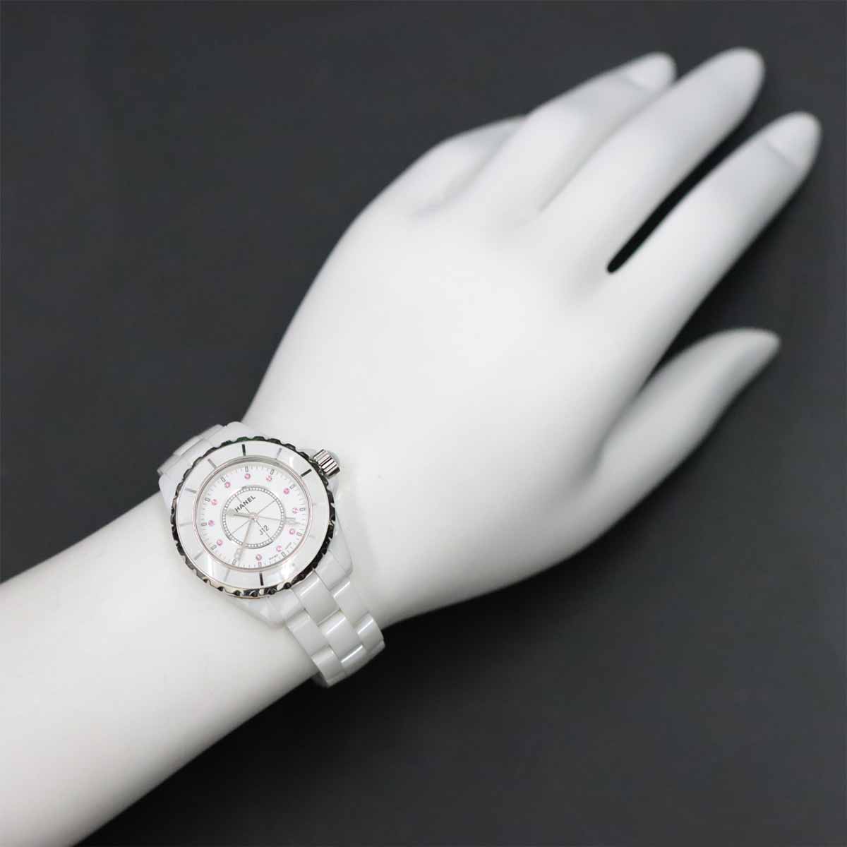 J12 H2054 33mm Limited Ginza 11P Pink Sapphire White Dial