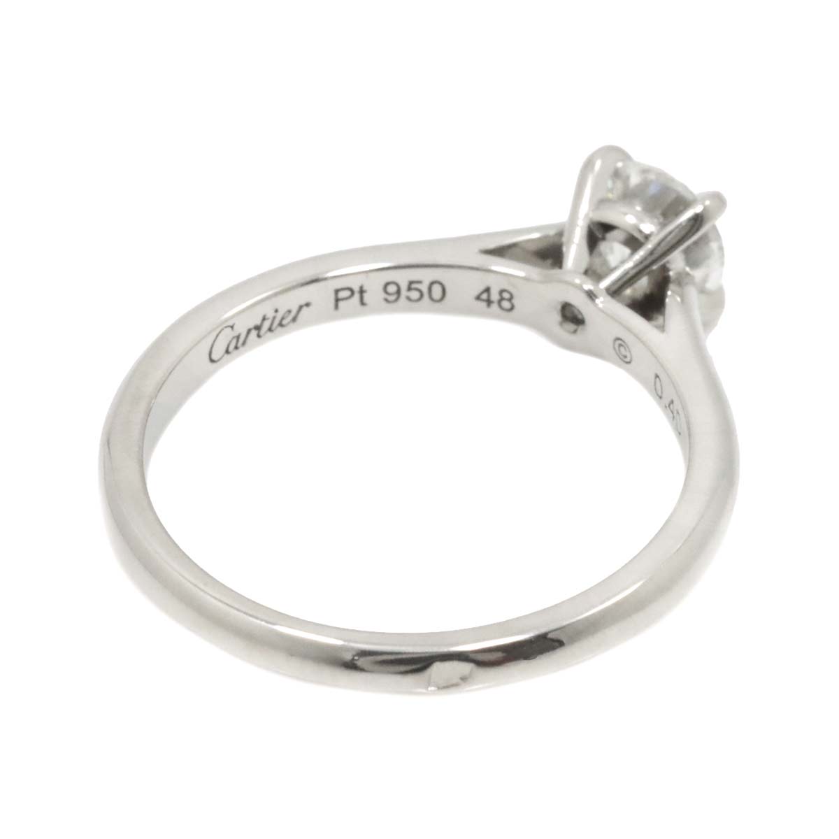 Diamond 0.40ct G/VVS1/VG Ring Pt Size48 4.5(US)