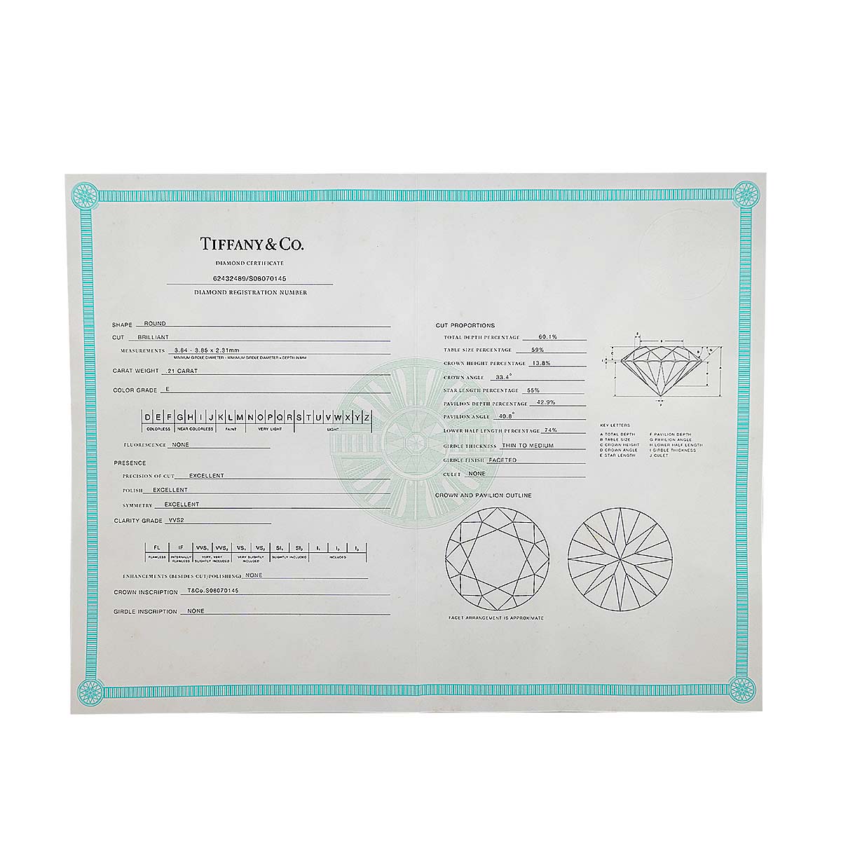 Diamond 0.21ct E/VVS2/3EX Ring Platinum Size4(US)