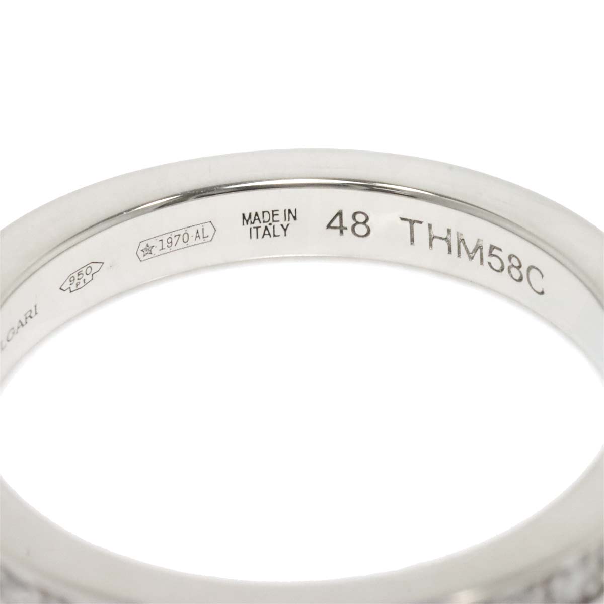 Half Diamond Ring Pt Platinum size48 4.5(US)