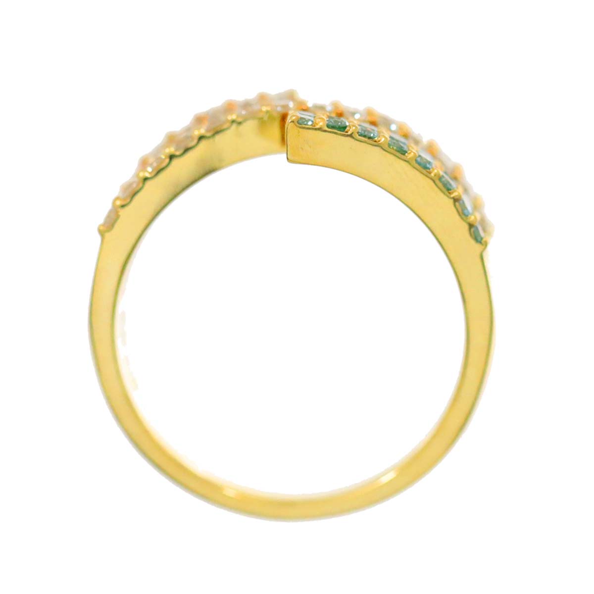 Jun Okina Diamond 0.20ct/0.68ct Ring 18K YG 750 size6(US)