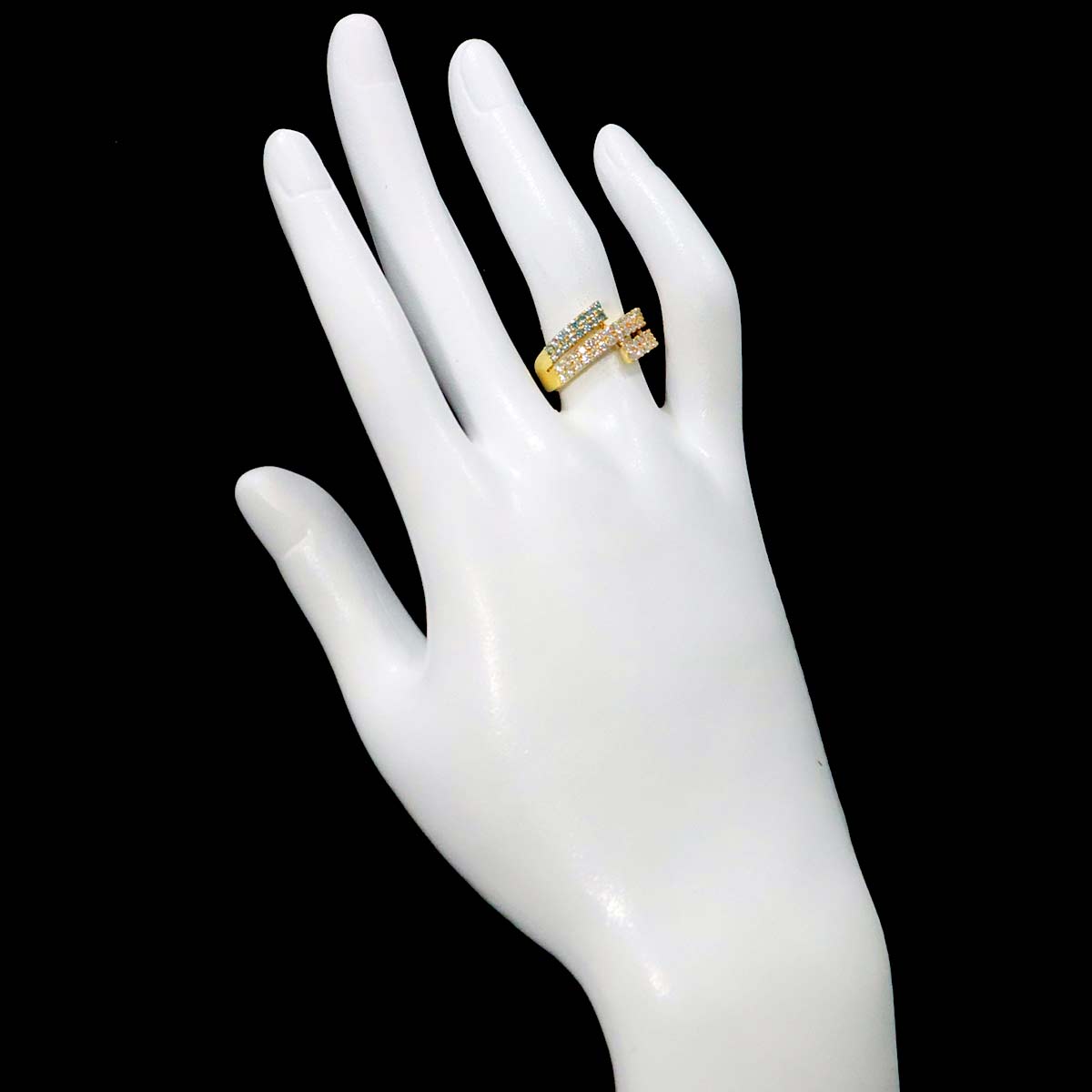 Jun Okina Diamond 0.20ct/0.68ct Ring 18K YG 750 size6(US)