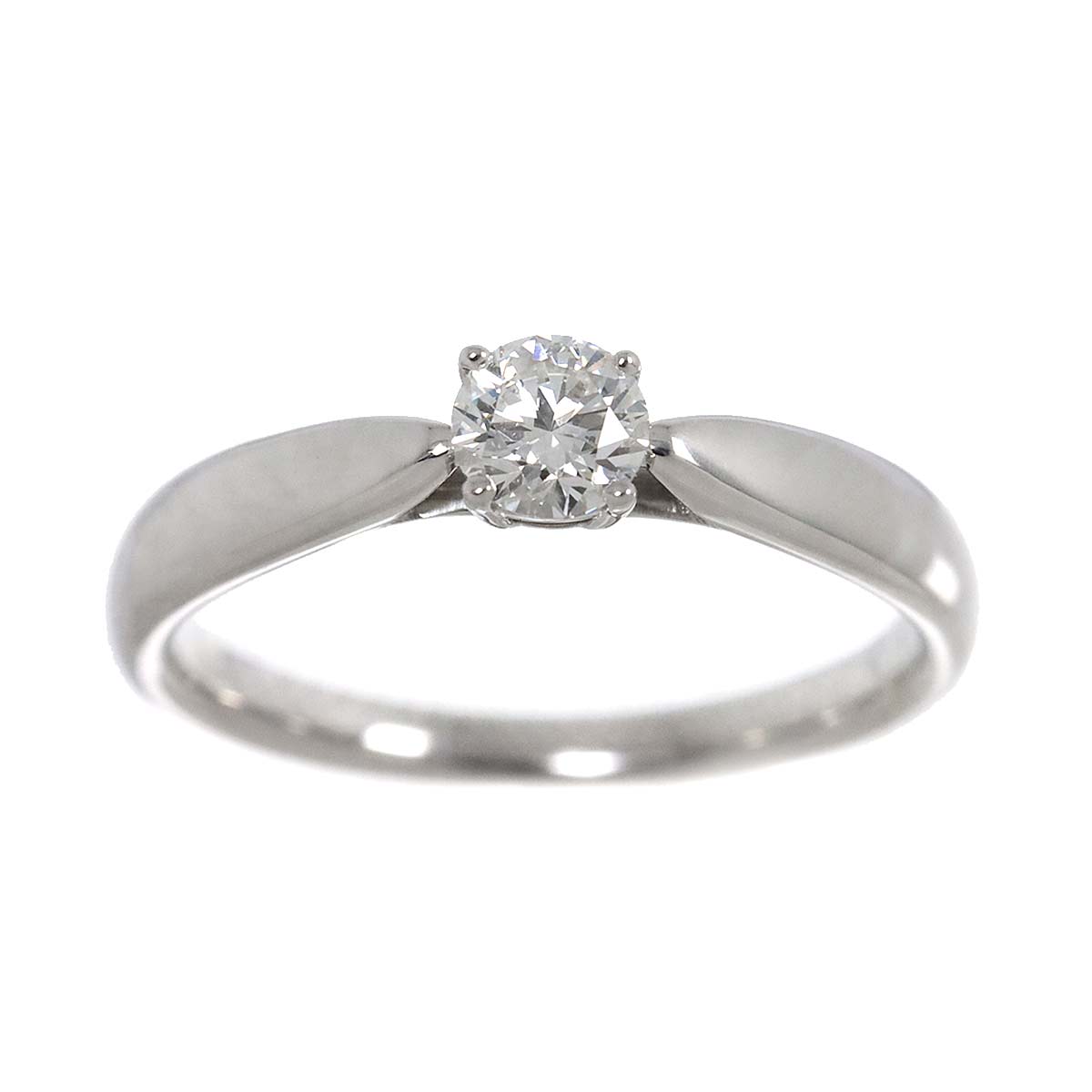 Diamond 0.23ct I/VS1/3EX Ring Pt Platinum Size4(US)