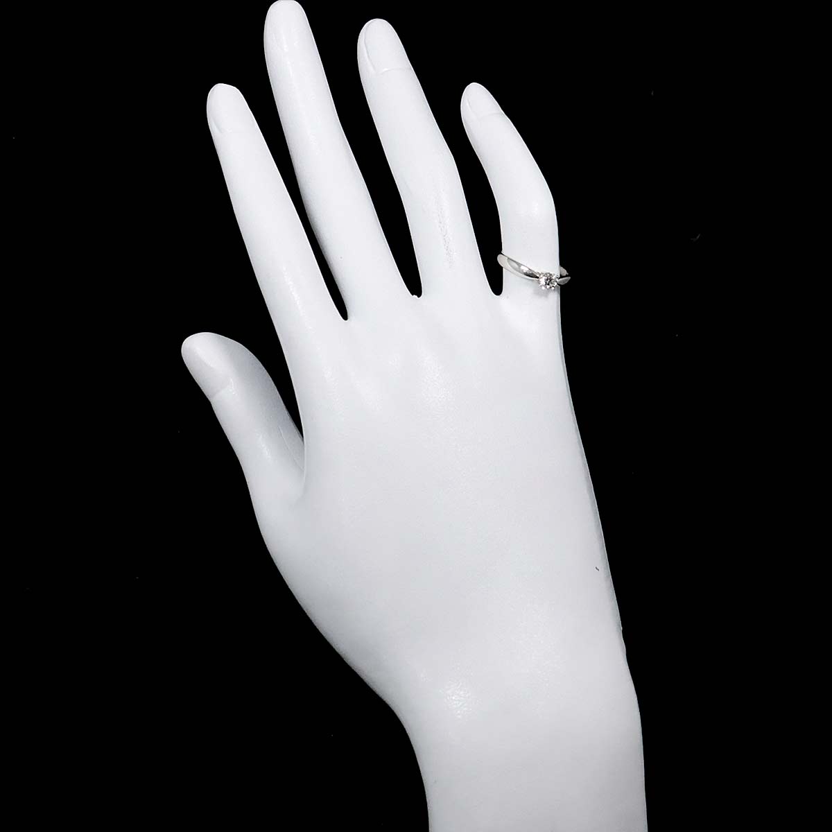 Diamond 0.23ct I/VS1/3EX Ring Pt Platinum Size4(US)