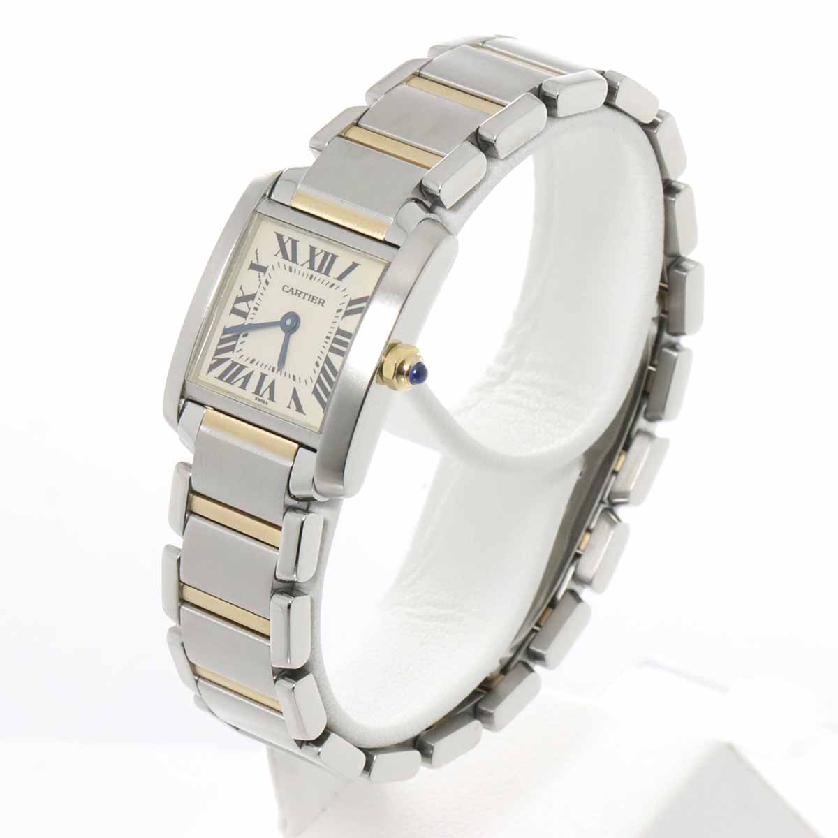 Tank Francaise SM W51007Q4 750 YG Quartz Cream Dial Ladies