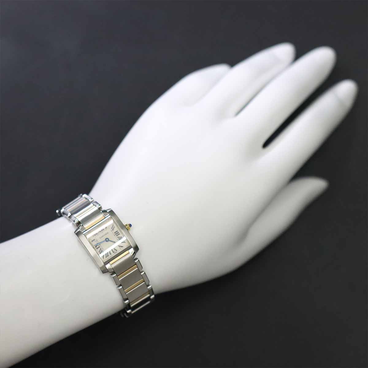 Tank Francaise SM W51007Q4 750 YG Quartz Cream Dial Ladies