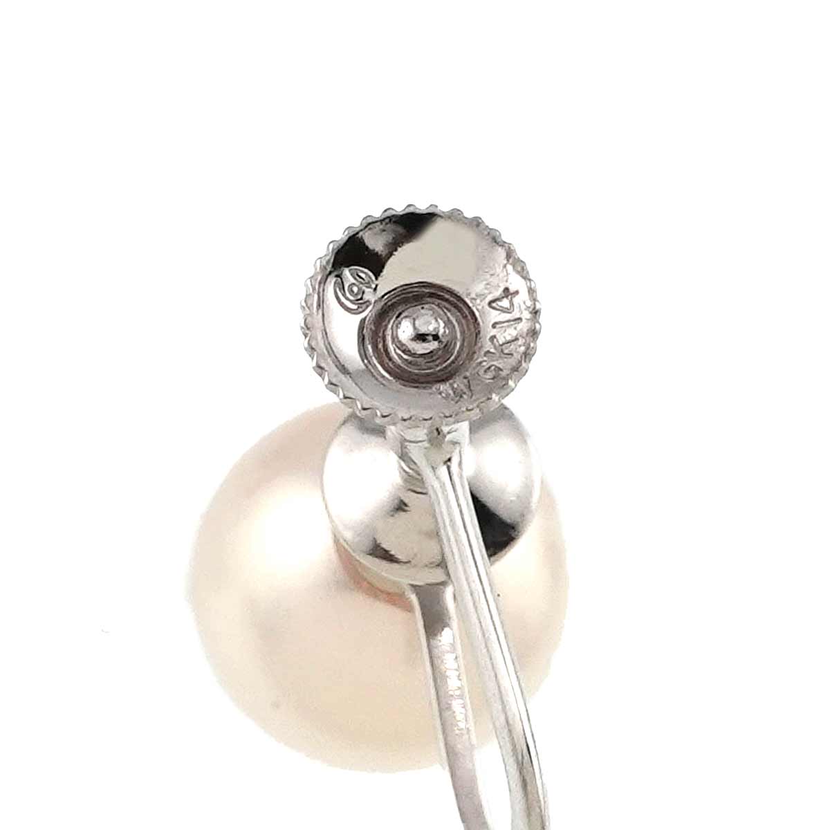 Akoya Pearl 8.9mm Earrings 14K WG White Gold 585