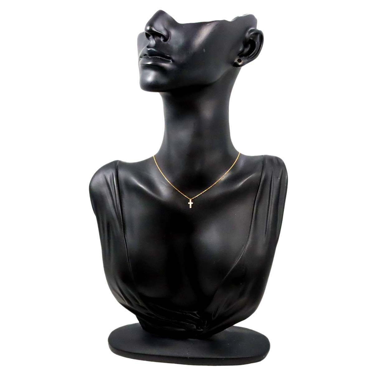 Diamond 0.05ct Cross Necklace 18K Yellow Gold 750