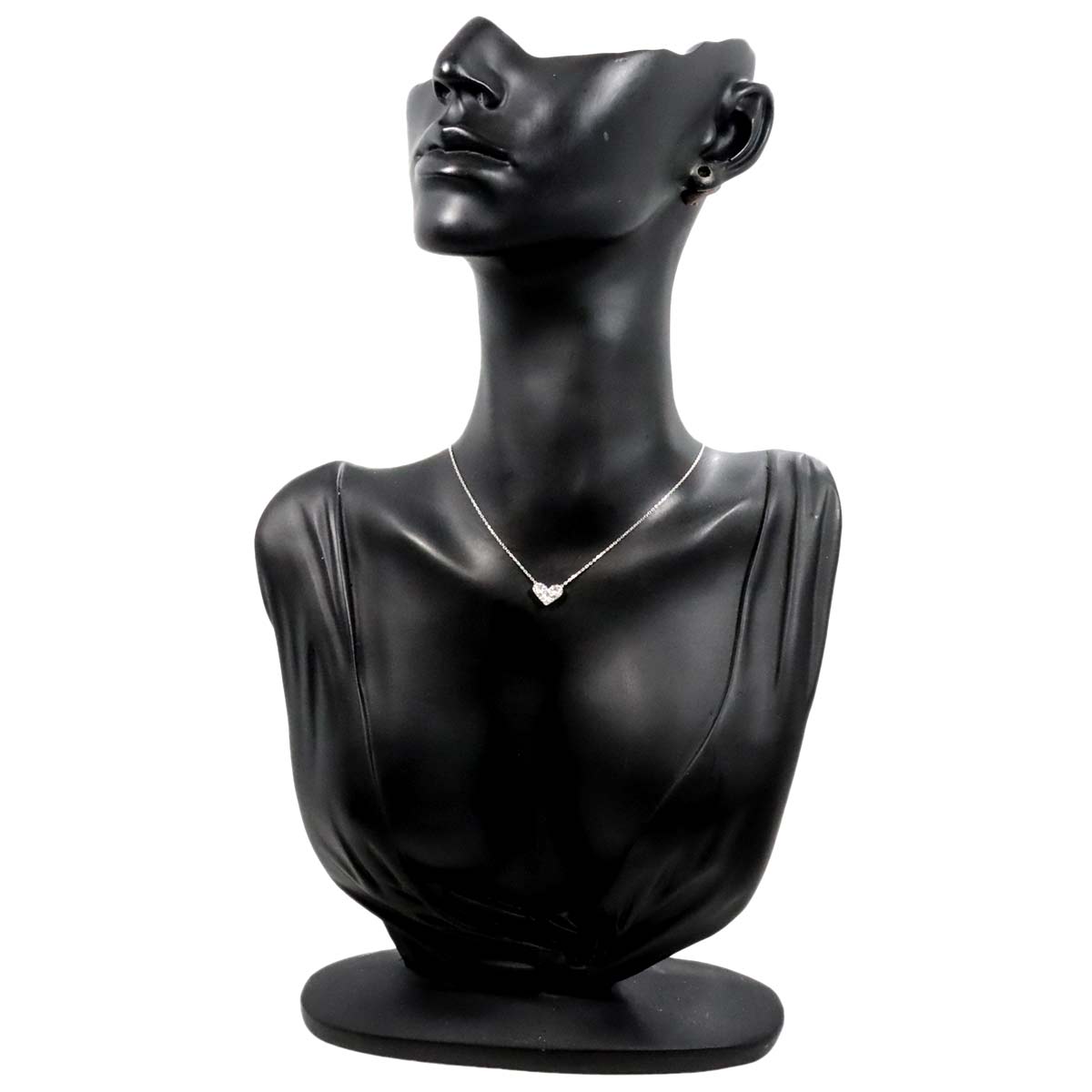 Heart Motif Diamond 0.20ct Necklace 18K White Gold 750