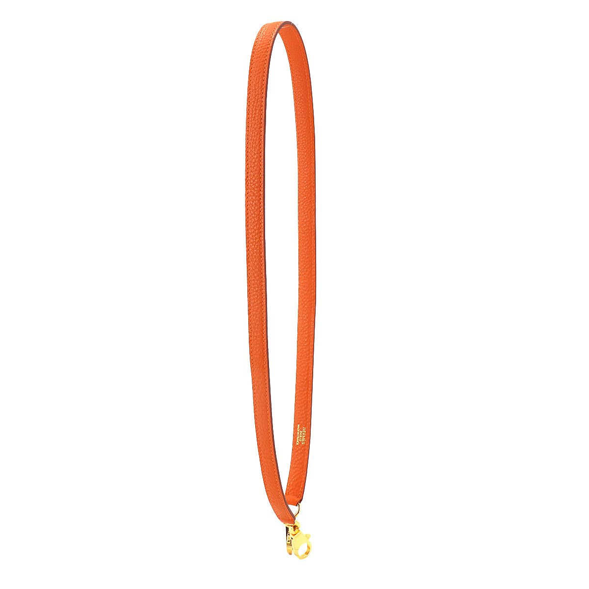 Shoulder Strap Taurillon clemence Leather Orange