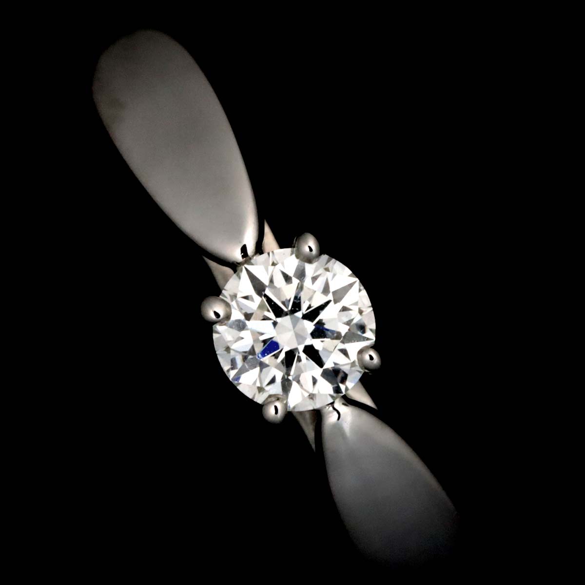 Diamond 0.18ct H/VS1/3EX Ring Pt Platinum Size4(US)