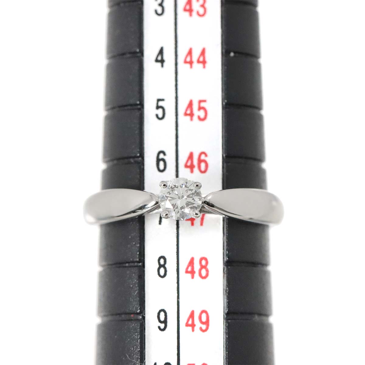 Diamond 0.18ct H/VS1/3EX Ring Pt Platinum Size4(US)