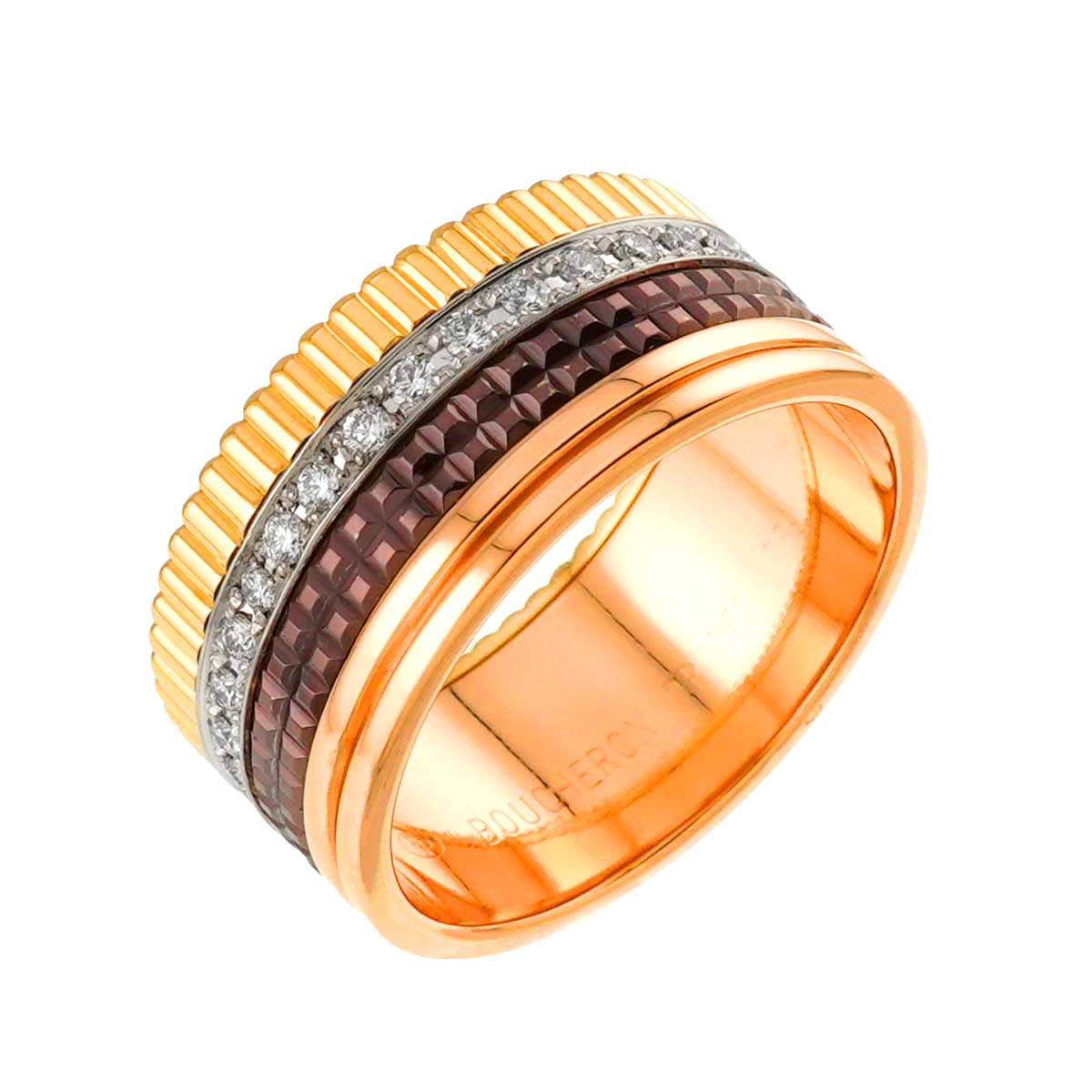 Quatre Classic Diamond Ring Large 18K YG WG PG Size69 12 US