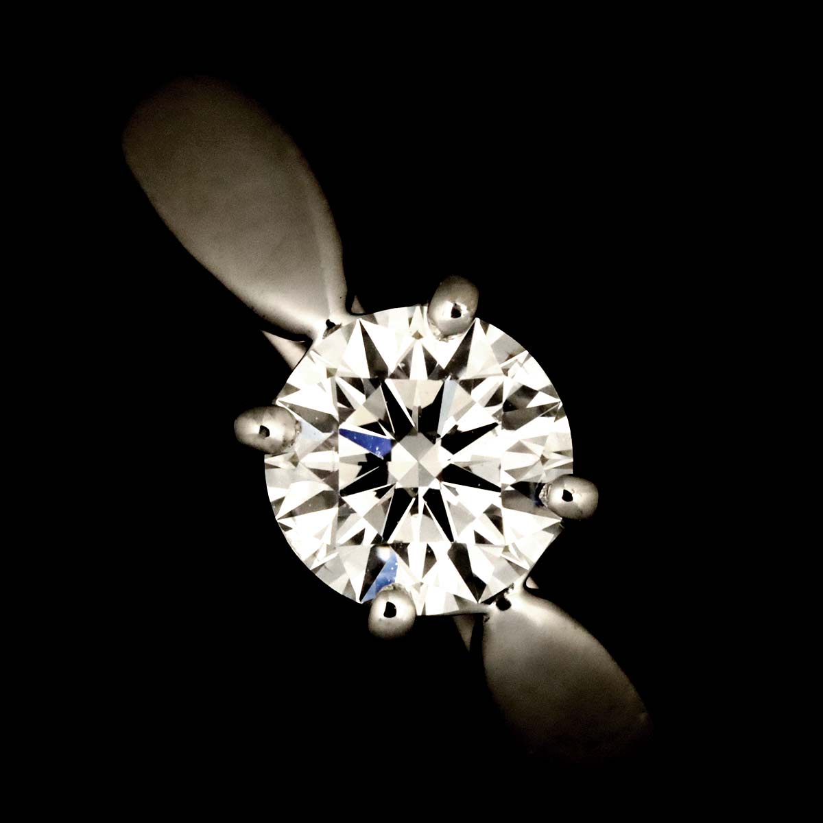 Diamond 0.44ct I/VS1/3EX Ring Platinum Size3.25-3.75(US)