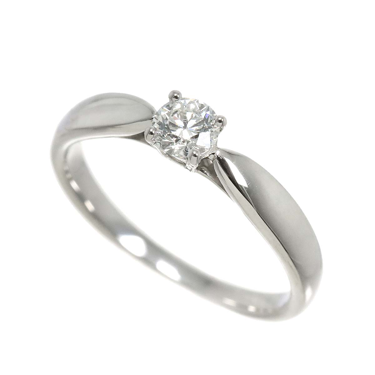 Diamond 0.20ct G/VVS2/3EX Ring Pt Platinum Size4(US)