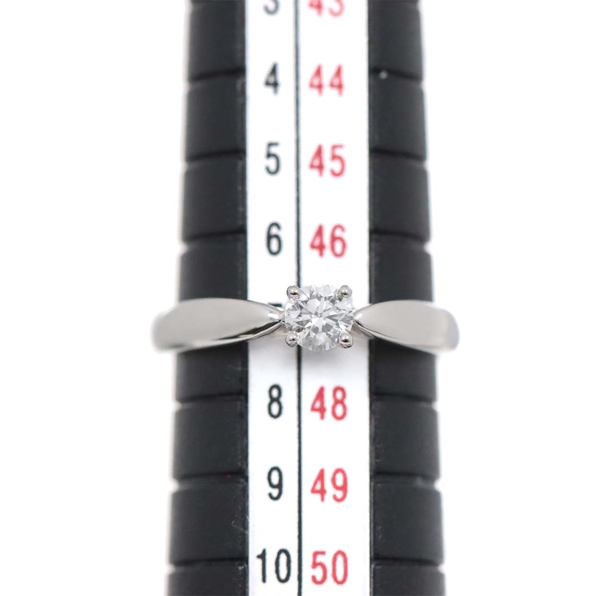 Diamond 0.20ct G/VVS2/3EX Ring Pt Platinum Size4(US)