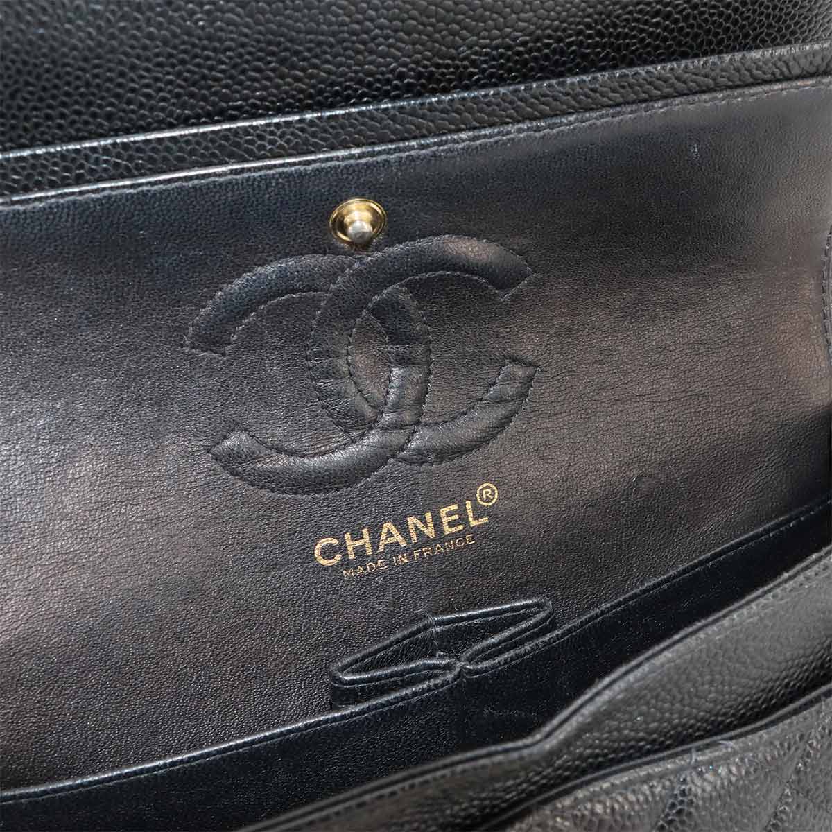 Matelasse 23 Chain Shoulder Bag Leather Black A01113