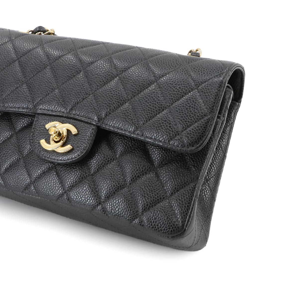 Matelasse 23 Chain Shoulder Bag Leather Black A01113