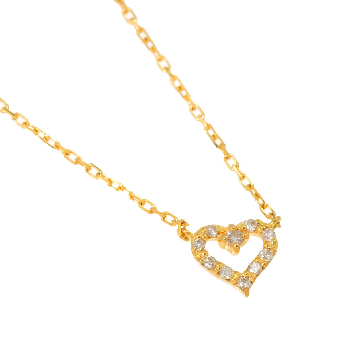 Diamond 0.04ct Necklace 18K YG Yellow Gold 750