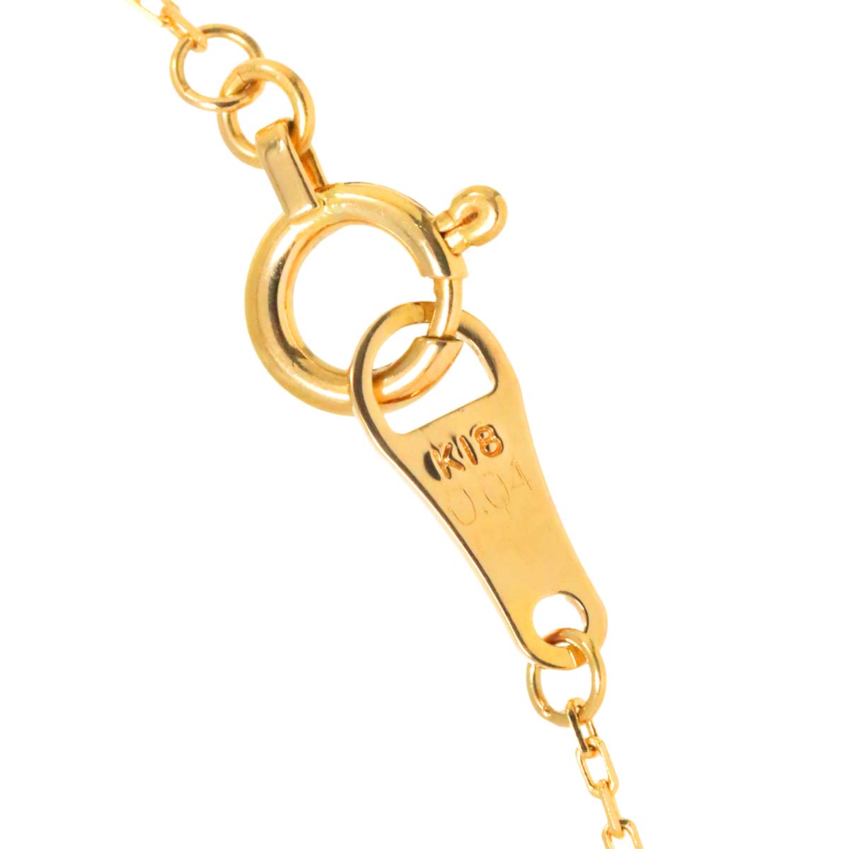 Diamond 0.04ct Necklace 18K YG Yellow Gold 750