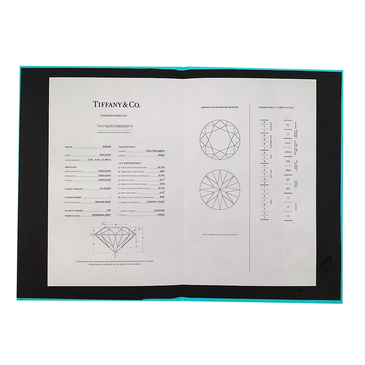 Diamond 0.24ct I/VS2/3EX Ring Platinum Size3.25-3.75(US)