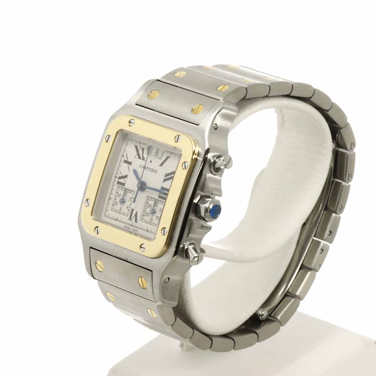 Santos Galbee LM W20042C4 YG Cream Dial Mens Watch