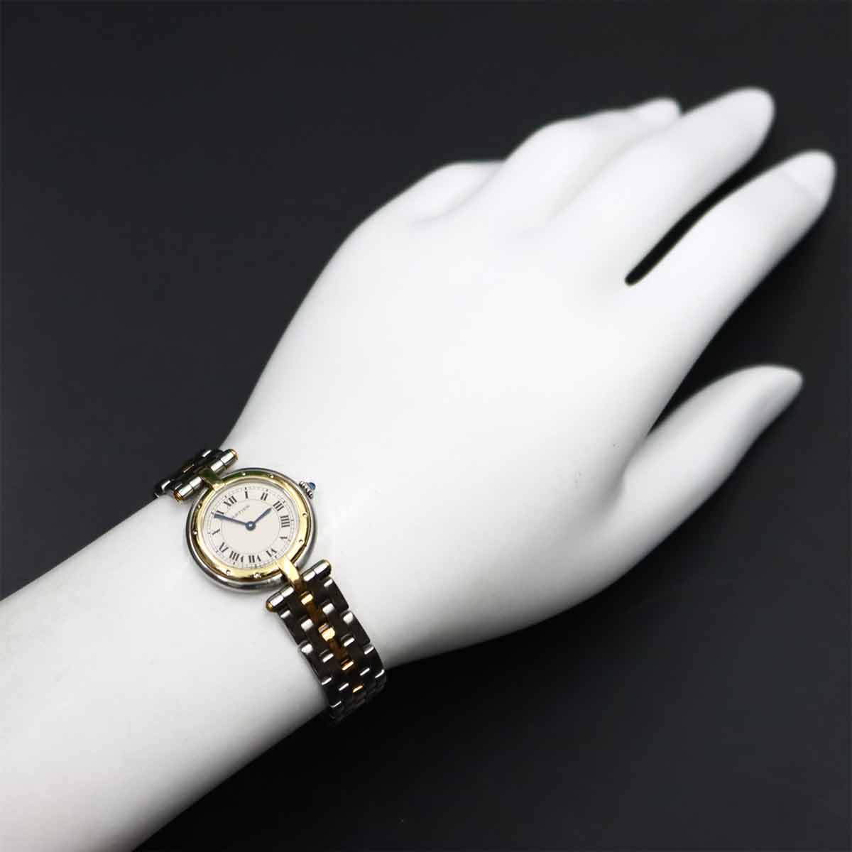 Panthere Vendome One Row SM K18YG Quartz Cream Dial Ladies