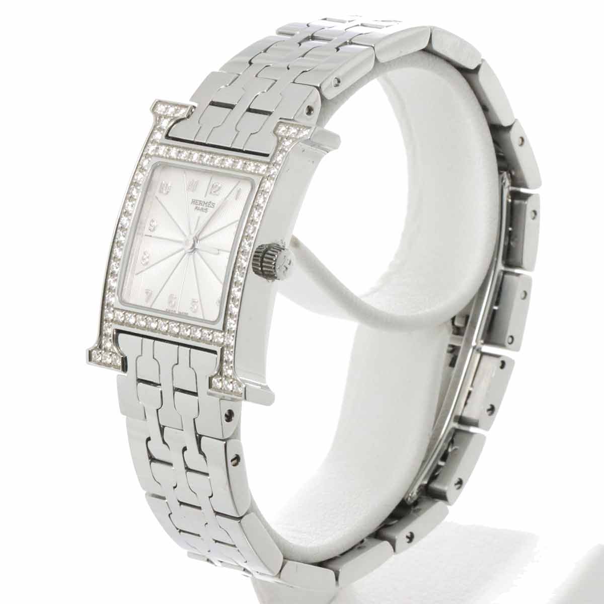 H Watch HH1 230 Bezel Brace Diamond Silver Dial Ladies