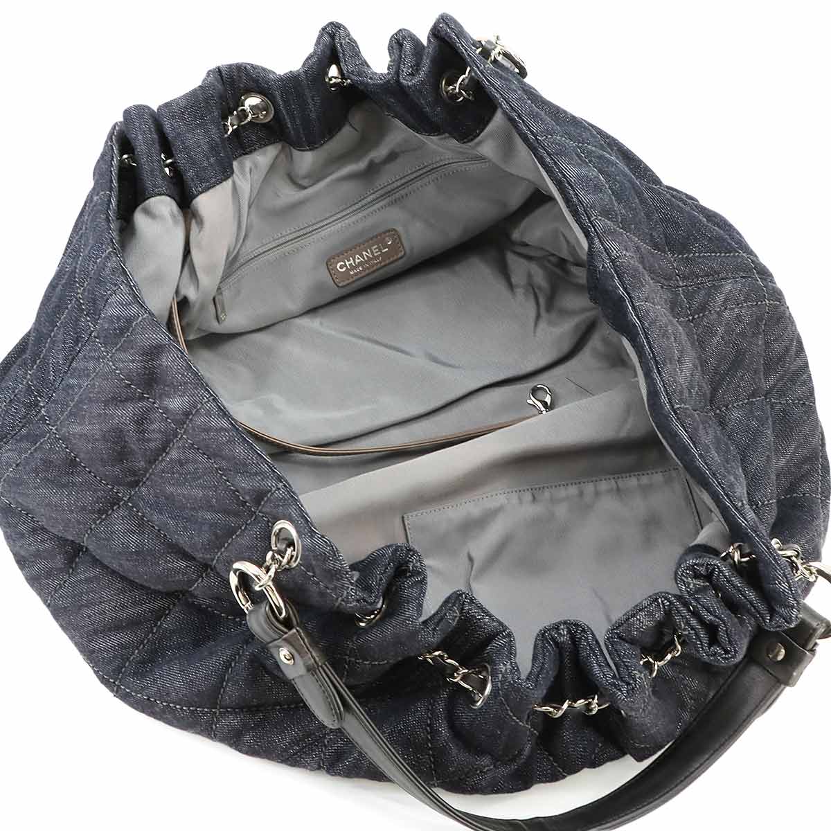 Coco Cabas GM Tote Bag Denim Navy Black A46887 Purse